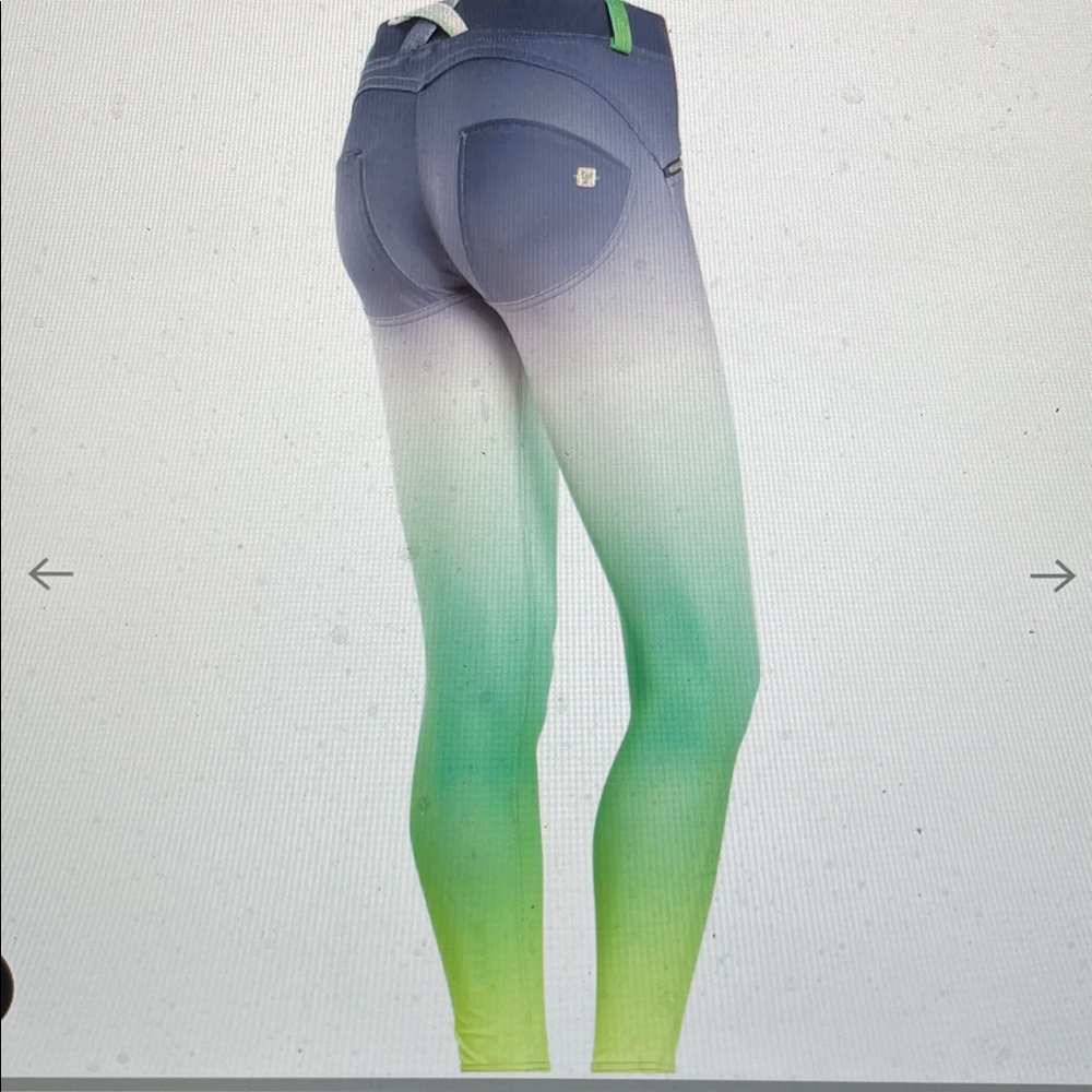 Freddy wr. Up ombré Gradient black Green yellow Women's pants - like new
